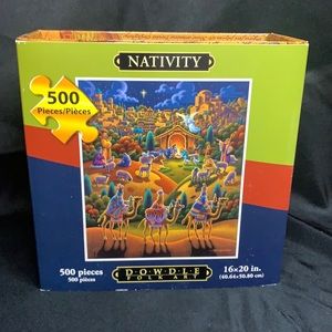 Beautiful 500 piece NATIVITY puzzle by Dowdle Folkart